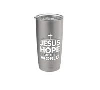 Jesus Hope Of The World Vaso térmico de acero inoxidable de doble pared
