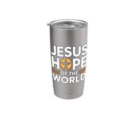 Jesus Hope Of The World Vaso térmico de acero inoxidable de doble pared