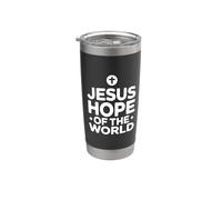 Jesus Hope Of The World Vaso térmico de acero inoxidable de doble pared