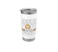 Jesus Hope Of The World Vaso térmico de acero inoxidable de doble pared