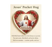 Jesus Hug Cards, 2D Acrylic Keepsake, Inspirational Aid with Easy Use, Faith Care Accessory with Strong Function, Handy Aid for Believers Friends Travelers Home Travel Work Meetings Waiting Rooms Team