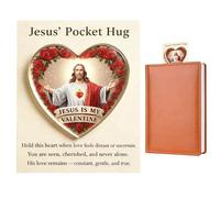 Jesus Hug - Juego de cartas acrílicas motivacionales, 2D Encouragement Card Set, Portable Inspirational Gift, Faith Based Accessories, Thoughtful Spiritual Token for Believers Church Friends Travelers