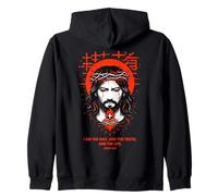 Jesús I Am The Way Christian Gothic Juan 14:6 Versículo de la Biblia Sudadera con Capucha
