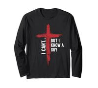 Jesus I Can't But I Know A Guy Cross Funny Christian Prayer Manga Larga