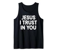 Jesus I Trust In You for Christian Men Women Family Camiseta sin Mangas