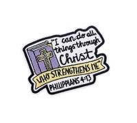 Jesus Iron On Patches - Embroidered Christian Applique Decorative Fabric Badge Symbolic Stitched Emblem Ornamental Cross Patch Design, Spiritual Embroidery Patch, Artistic Fabric Motif, Inspirational