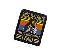 Jesus Iron On Patches - Ornamental Stitched Emblem Christian Embroidery Fabric Applique Artistic Symbolic Badge Design Decorative Cloth Motif, Cross Embroidery Applique, Vintage Fabric Ornament, Relig