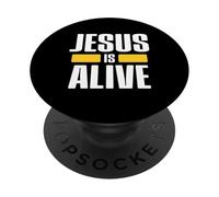 Jesus Is Alive Christian Fellowship Easter Resurrection PopSockets PopGrip Adhesivo