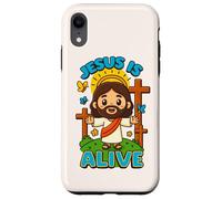 Jesus Is Alive Lindo Christian Kawaii Easter He Is Risen Art Carcasa para iPhone XR