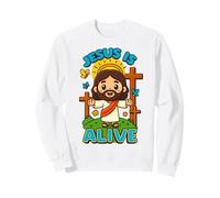 Jesus Is Alive Lindo Christian Kawaii Easter He Is Risen Art Sudadera