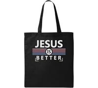 Jesus is Better Line Art - Bolsa de algodón ecológico natural, color negro, talla única, Negro -, Talla única