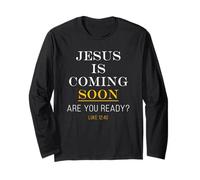 Jesus is Coming Soon - Luke 12:40 Christian English & Greek Manga Larga