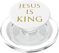 Jesús is King Ancient Gold Design Fe Religiosa Cristiana PopSockets PopGrip para MagSafe