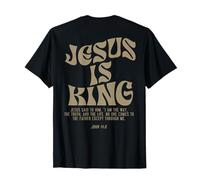 Jesus Is King Bible Verse John 14:6 Christian God (On Back) Camiseta