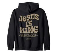 Jesus Is King Bible Verse John 14:6 Christian God (On Back) Sudadera con Capucha