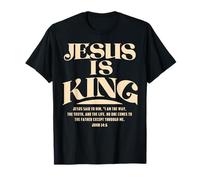 Jesus Is King Bible Verse John 14:6 Christian God Religious Camiseta