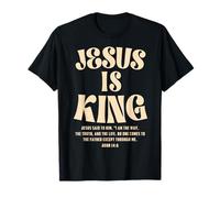 Jesus Is King Bible Verse John 14:6 Christian God Religious Camiseta