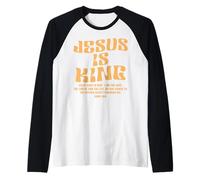 Jesus Is King Bible Verse John 14:6 Christian God Religious Camiseta Manga Raglan