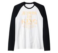 Jesus Is King Bible Verse John 14:6 Christian God Religious Camiseta Manga Raglan