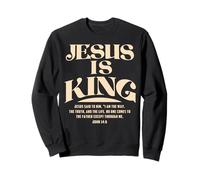 Jesus Is King Bible Verse John 14:6 Christian God Religious Sudadera
