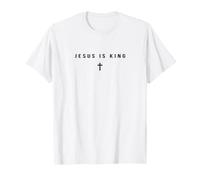 Jesus Is King Christ Cross Minimalist Christian Camiseta
