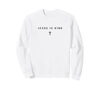 Jesus Is King Christ Cross Minimalist Christian Sudadera