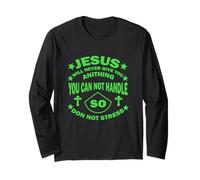 Jesus Is King, Christian Faith and Love T-Shirt Manga Larga
