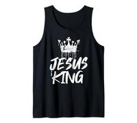 Jesus Is King - Diseño Inspirador de Esperanza Cristiana Camiseta sin Mangas
