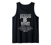 Jesus Is King | John 14:6 | Bold Christian Faith Tee Camiseta sin Mangas