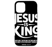 Jesus Is King Juan 14 6 Esperanza Versículo Fe Cristiana Carcasa para iPhone 12/12 Pro