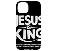 Jesus Is King Juan 14 6 Esperanza Versículo Fe Cristiana Carcasa para iPhone 14