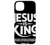Jesus Is King Juan 14 6 Esperanza Versículo Fe Cristiana Carcasa para iPhone 14 Plus