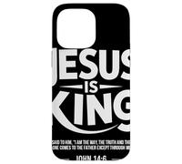 Jesus Is King Juan 14 6 Esperanza Versículo Fe Cristiana Carcasa para iPhone 14 Pro MAX
