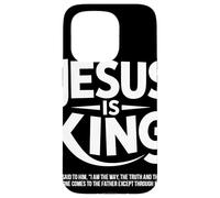 Jesus Is King Juan 14 6 Esperanza Versículo Fe Cristiana Carcasa para iPhone 15 Pro