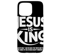 Jesus Is King Juan 14 6 Esperanza Versículo Fe Cristiana Carcasa para iPhone 15 Pro MAX