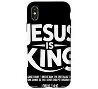 Jesus Is King Juan 14 6 Esperanza Versículo Fe Cristiana Carcasa para iPhone X/XS