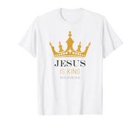 Jesus is King - Revelation 19:16 Christian Faith Graphic Camiseta gráfica económica, Hombre, Blanco, M