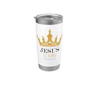 JESUS is King - Revelation 19:16 Christian Faith Graphic Vaso térmico de acero inoxidable de doble pared