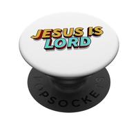 Jesus is Lord Christian Faith Foundation Believers Men Women PopSockets PopGrip Adhesivo