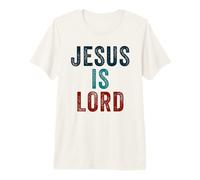 Jesus is Lord - Christian Faith Vintage Born-Again Graphic Camiseta Premium