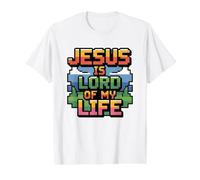 Jesus Is Lord of My Life Camiseta gráfica económica, Hombre, Blanco, S