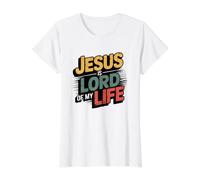Jesus Is Lord of My Life Camiseta gráfica económica, Mujer, Blanco, XL