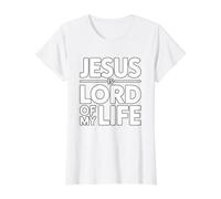 Jesus Is Lord of My Life Camiseta gráfica económica, Mujer, Blanco, XL