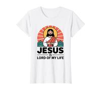 Jesus Is Lord of My Life Camiseta gráfica económica, Mujer, Blanco, XS