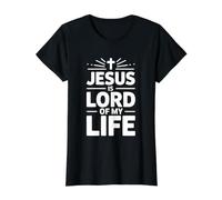 Jesus Is Lord of My Life Camiseta gráfica económica, Mujer, Negro, M