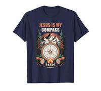 Jesus is My Compass - Proverbs 3:6 Christian Faith Camping Camiseta