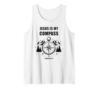 Jesus is My Compass - Proverbs 3:6 Christian Faith Camping Camiseta sin Mangas
