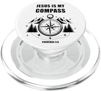 Jesus is My Compass - Proverbs 3:6 Christian Faith Camping PopSockets PopGrip para MagSafe