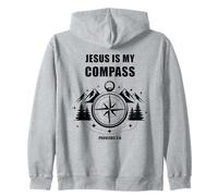 Jesus is My Compass - Proverbs 3:6 Christian Faith Camping Sudadera con Capucha