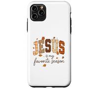 Jesus Is My Favorite Season Fall Christian Leopard Plaid Carcasa para iPhone 11 Pro MAX